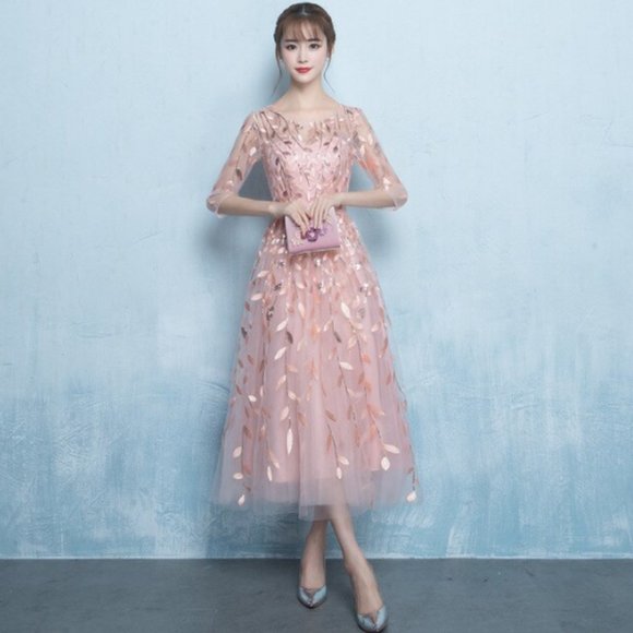 Dresses & Skirts - Blush pink sequin & tulle dress (US 10)